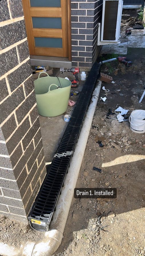 Channel drain installation Sydney