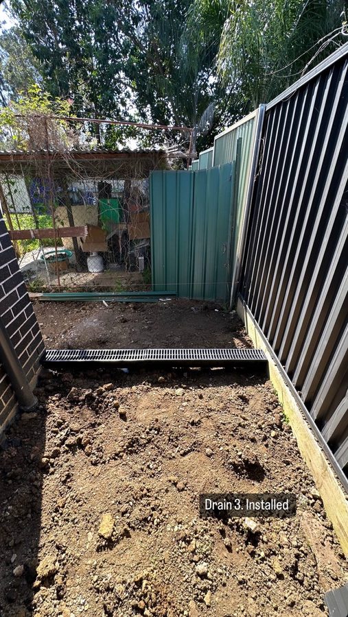 Stormwater drain installed